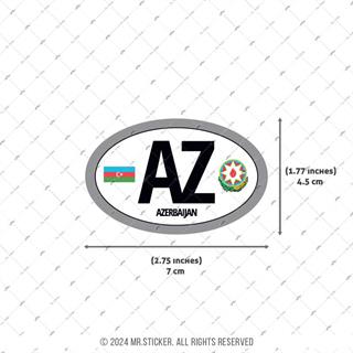 CSE58 Azerbaycan (AZ) Reflektif Ulke Etiketi