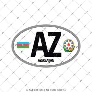 CSE58 Azerbaycan (AZ) Reflektif Ulke Etiketi