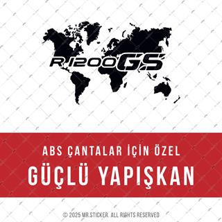 CSE8 GS1200 Detayli Dunya Haritasi Desen Sticker - YÜKSEK YAPIŞKANLI