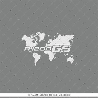 CSE8 GS1200 Detayli Dunya Haritasi Desen Sticker - Renk Seçenekli
