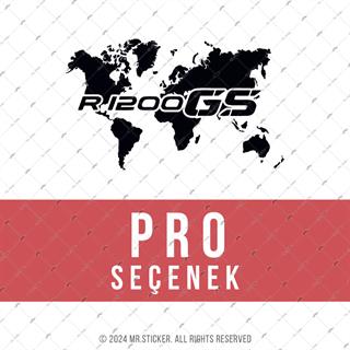 CSE8 GS1200 Detayli Dunya Haritasi Desen Sticker - Renk Seçenekli