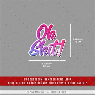 CSFT19 Renk Değiştiren Seri  Oh Shit Yazılı Etiket