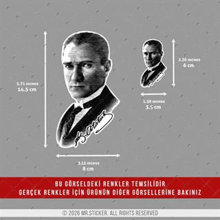 CSFT24 Renk Değiştiren Seri Ikili Ataturk Silueti Seti