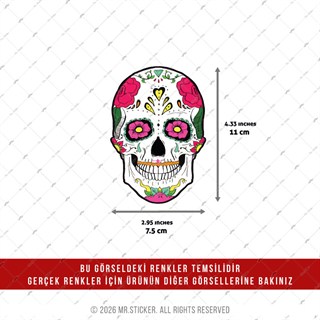 CSFT26 Renk Değiştiren Seri Sugar Skull Kurukafa Etiketi