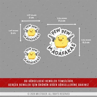 CSFT46 Renk Değiştiren Seri Pew Pew Civciv Etiketi 3lü Set