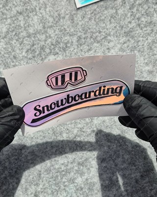CSFT52 Renk Değiştiren Seri Snowboarding Yazılı Etiket