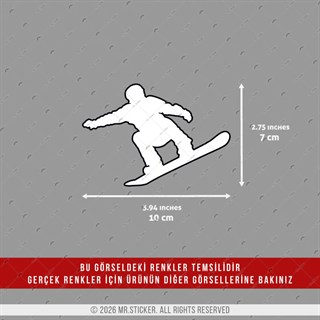 CSFT54 Renk Değiştiren Seri Snowboardcu Silueti Etiketi