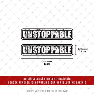 CSFT9 Renk Değiştiren Durdurulamaz (Unstoppable) Yazılı Etiket 2 li Set