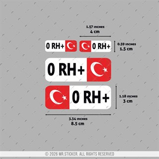 CSFTBT02 0 Rh Pozitif (+) Kan Grubu Etiket Seti
