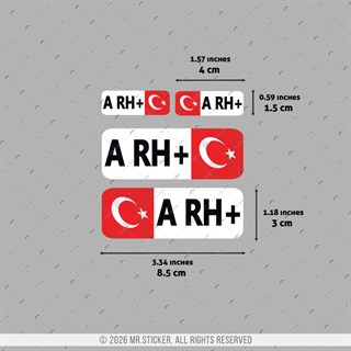 CSFTBT03 A Rh Pozitif (+) Kan Grubu Etiket Seti