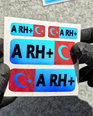 CSFTBT03 A Rh Pozitif (+) Kan Grubu Etiket Seti