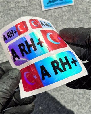 CSFTBT03 A Rh Pozitif (+) Kan Grubu Etiket Seti