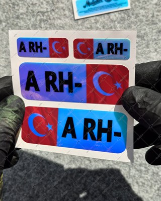 CSFTBT04 A Rh Negatif (-) Kan Grubu Etiket Seti