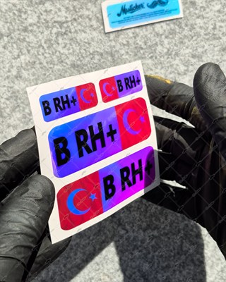 CSFTBT05 B Rh Pozitif (+) Kan Grubu Etiket Seti