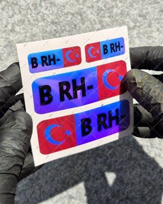 CSFTBT06 B Rh Negatif (-) Kan Grubu Etiket Seti