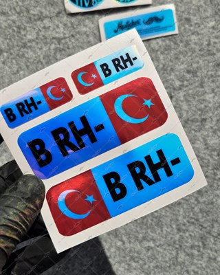 CSFTBT06 B Rh Negatif (-) Kan Grubu Etiket Seti