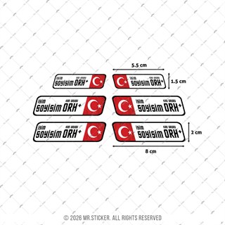 CSFTBT09 İsme Özel Kan Grubu Etiket Seti - Renk Değiştiren Seri