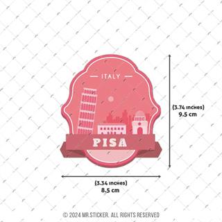 CST23 Pisa Kulesi Italya Etiketi