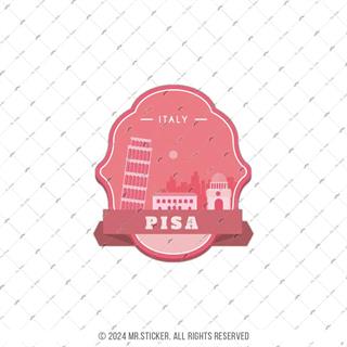 CST23 Pisa Kulesi Italya Etiketi
