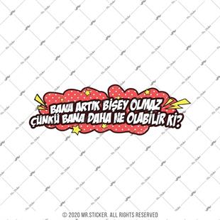 ESP10 Bana Bisi Olmaz Yazili Cizgi Roman Efekti Etiketi