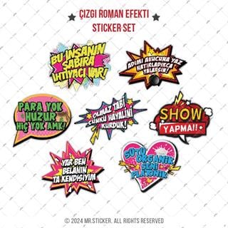 ESP78 Cizgi Roman Efekti Etiket Seti