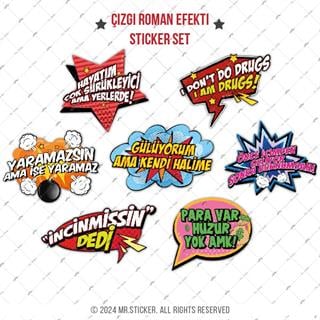 ESP79 Cizgi Roman Efekti Etiket Seti