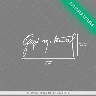 GIDW19 Karanlıkta Işıldayan Gazi Mustafa Kemal Atatürk Imzasi
