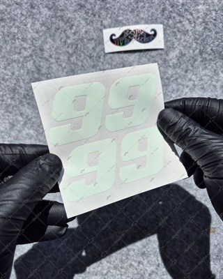 GIDW2 Numara Seçenekli Karanlıkta Işıldayan 2li Set Numara Stickerı 