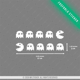 GIDW28 Karanlıkta Işıldayan Pac Man Etiketi