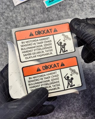 GIDW41 Karanlıkta Işıldayan Motoruma Dokunma Takip Cihazı Var İkili Set