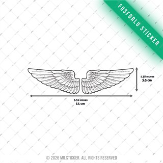 GIDW43 Karanlıkta Işıldayan Kanat Etiketi
