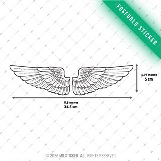 GIDW43 Karanlıkta Işıldayan Kanat Etiketi