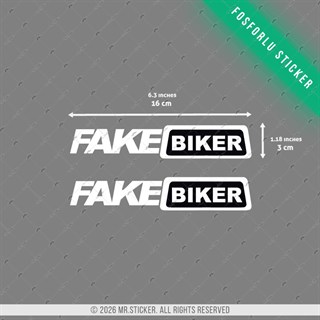 GIDW45 Karanlıkta Işıldayan Fake Biker Etiketi 2li Set