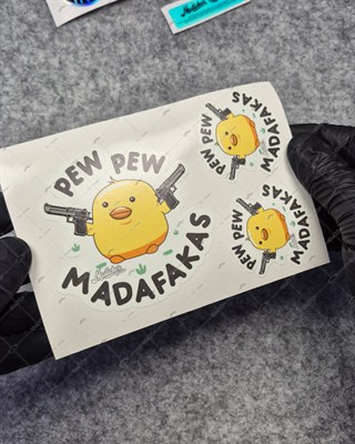 GIDW46 Karanlıkta Işıldayan Pew Pew Civciv Etiketi 3lü Set