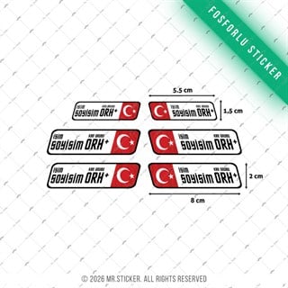 GIDWBT09 Karanlıkta Işıldayan İsme Özel Kan Grubu Etiket Seti 