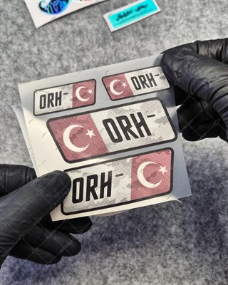 GIDWBT11 Karanlıkta Işıldayan 0 Rh Negatif (-) Kan Grubu Etiket Seti