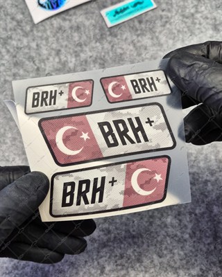 GIDWBT15 Karanlıkta Işıldayan B Rh Pozitif (+) Kan Grubu Etiket Seti