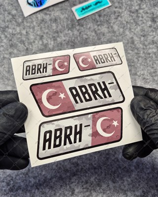 GIDWBT16 Karanlıkta Işıldayan AB Rh Negatif (-) Kan Grubu Etiket Seti