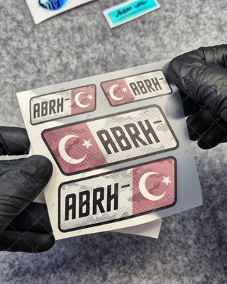 GIDWBT16 Karanlıkta Işıldayan AB Rh Negatif (-) Kan Grubu Etiket Seti