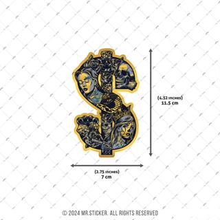 GLD15 Altın Seri Gangsta Motifli Dolar Etiketi