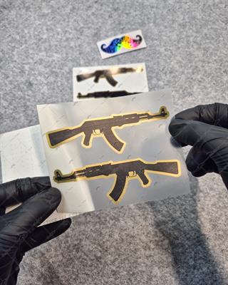 GLD18 Altın Seri Tüfek Etiketi Simetrik İkili Set