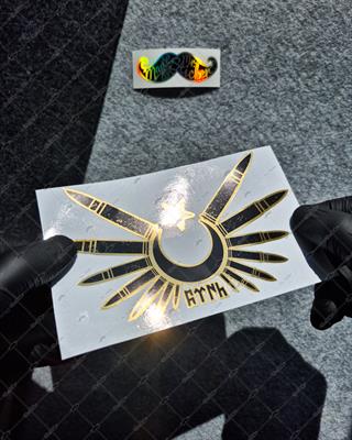 GLD21 Altın Seri Kursun Kanatli Ay Yildiz Etiketi