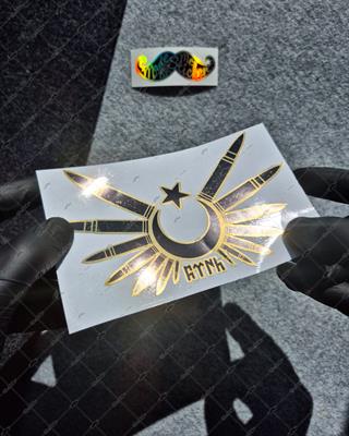 GLD21 Altın Seri Kursun Kanatli Ay Yildiz Etiketi