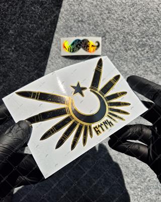 GLD21 Altın Seri Kursun Kanatli Ay Yildiz Etiketi