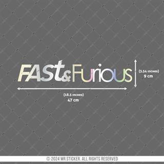 HLG100 Hologram Fast and Furious Yazii Etiket