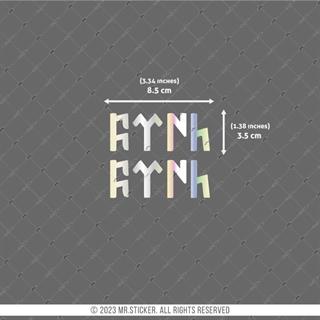 HLG22V2 Hologram Göktürkçe Türk Yazısı İkili Set