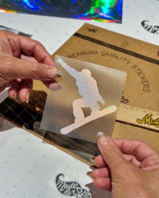 HLG29V2 Hologram Snowboard Silueti Etiketi