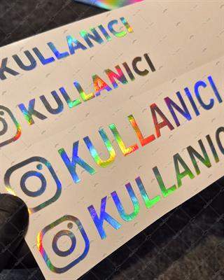 HLG37 Hologram Instagram Etiket Seti 4 lü Set