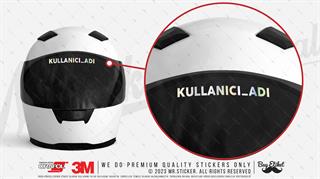 HLG38 Hologram Kişiselleştirilebilir Kask Vizör Etiketi Seti