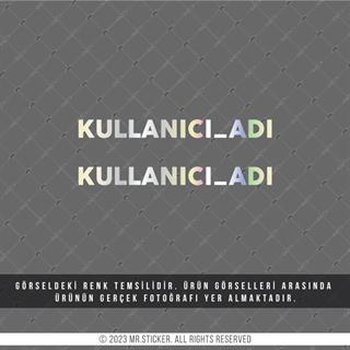 HLG38 Hologram Kişiselleştirilebilir Kask Vizör Etiketi Seti